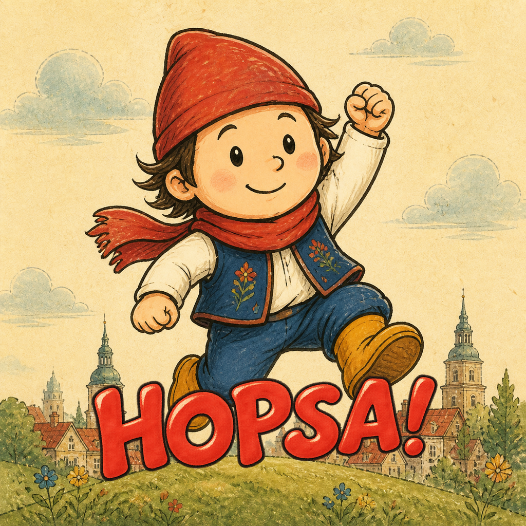 Hopsa illustrated arcade game app icon